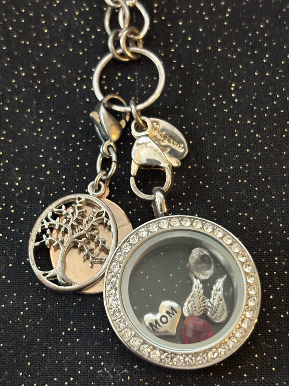 Origami Owl Large Silver Hinged Locket Necklace